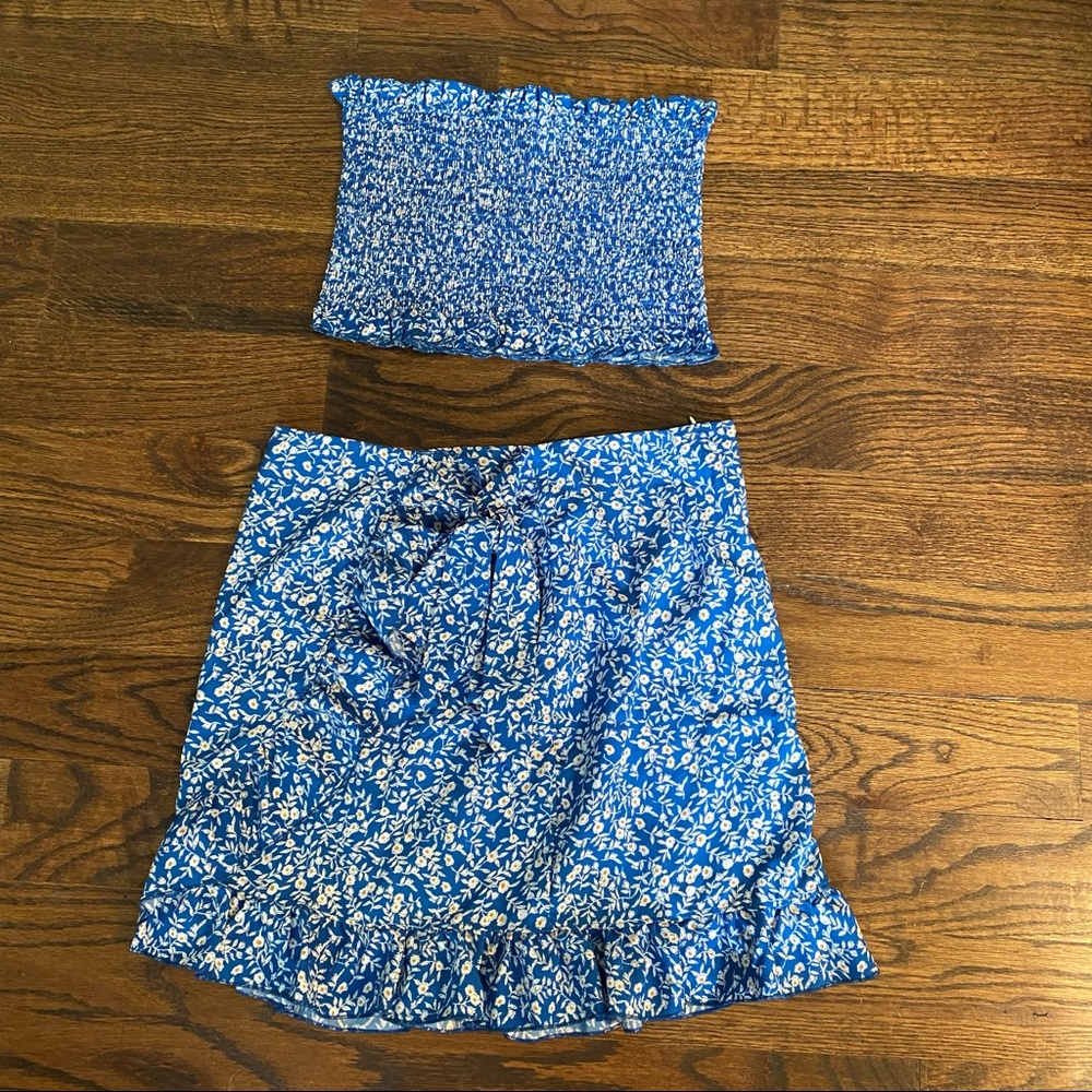 Blue Floral Two-piece